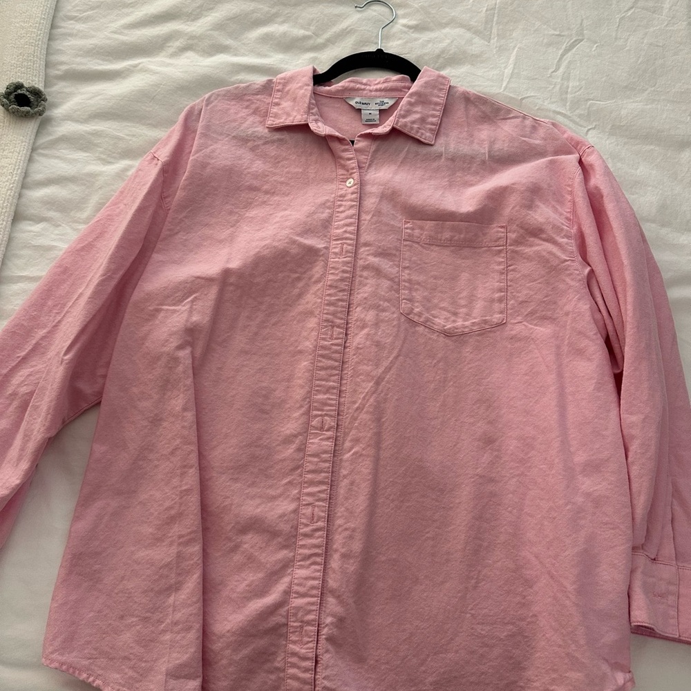 Old Navy Casual Pink Button-Down Shirt